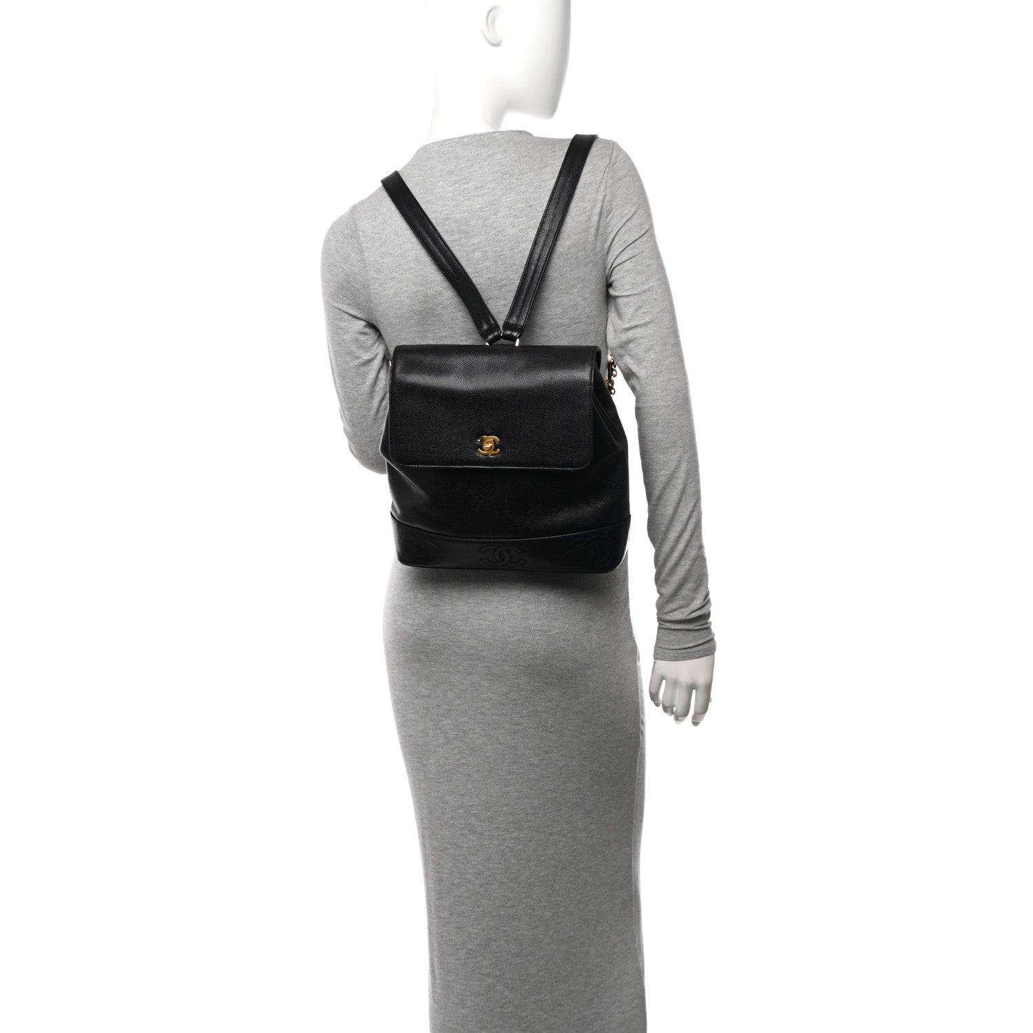 Chanel Caviar CC Backpack Black 2 of 11