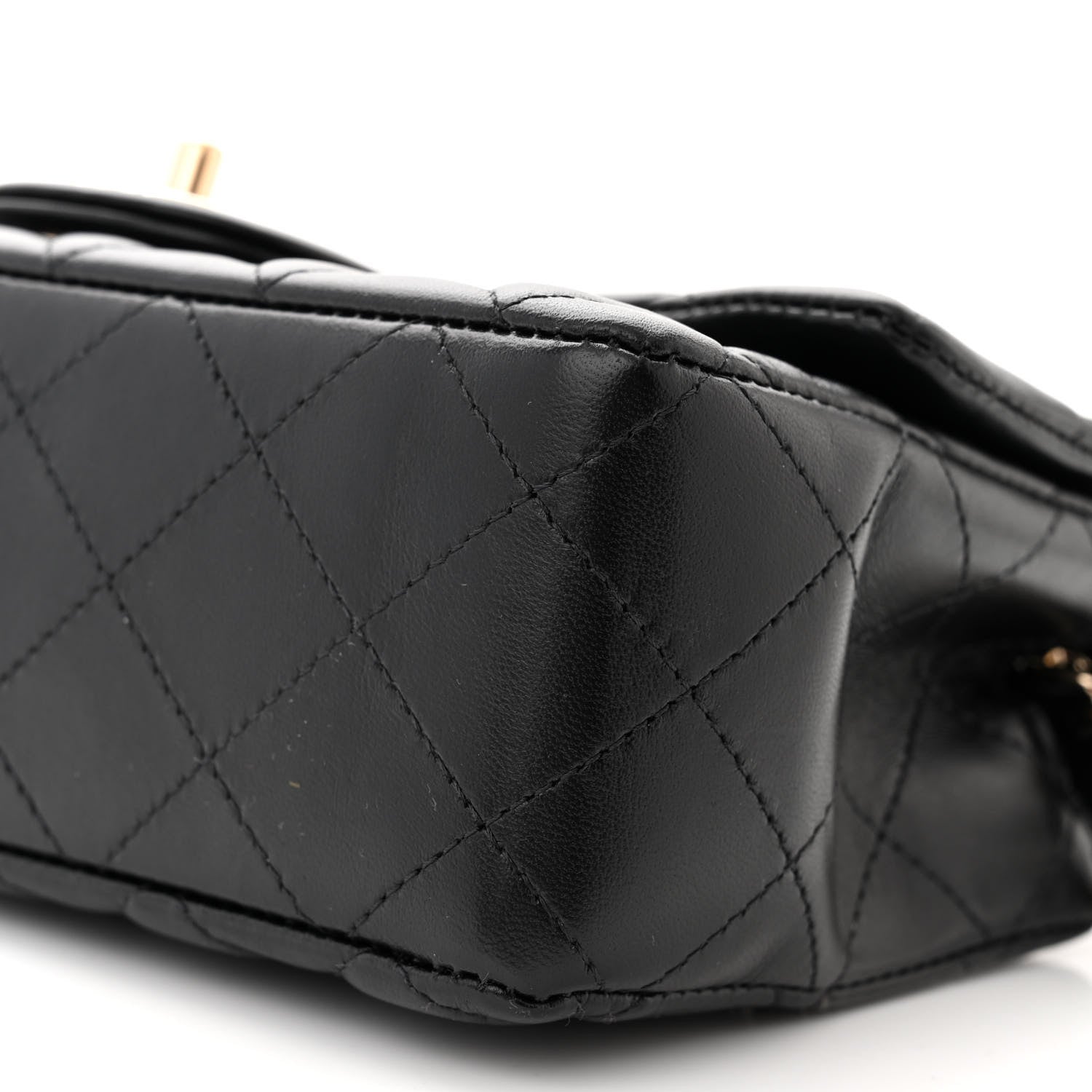 Chanel Lambskin Quilted Mini Rectangular Flap Black 10 of 11