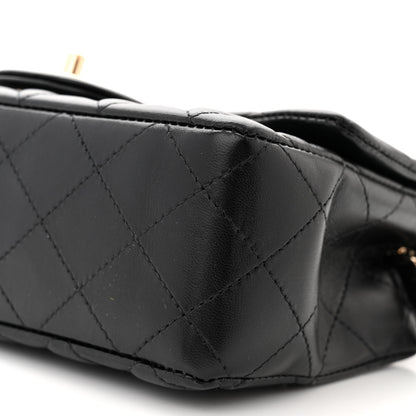 Chanel Lambskin Quilted Mini Rectangular Flap Black 10 of 11