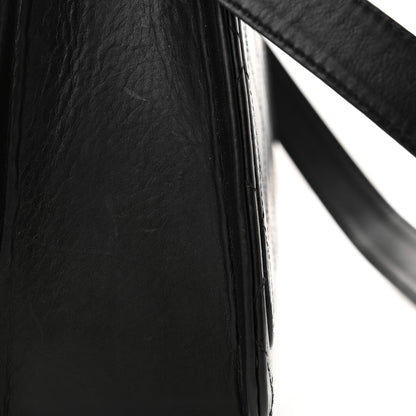 Chanel Lambskin Stitched Shoulder Flap Bag Black 16 of 18