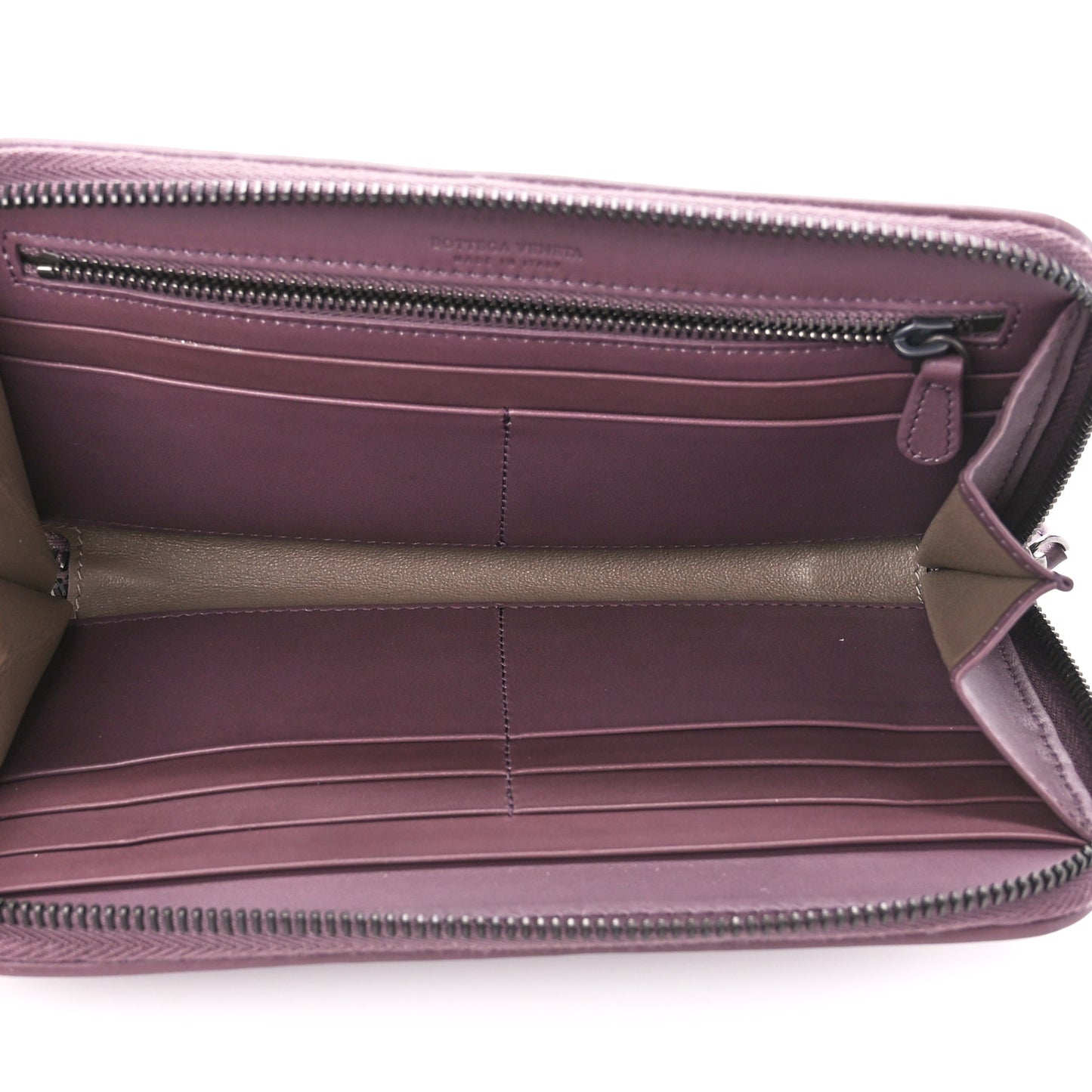 Nappa Intrecciato Zip Around Wallet Corot