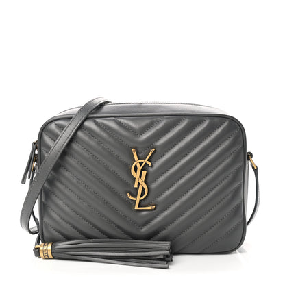 Saint Laurent Calfskin Matelasse Monogram Lou Camera Bag Storm 1 of 10