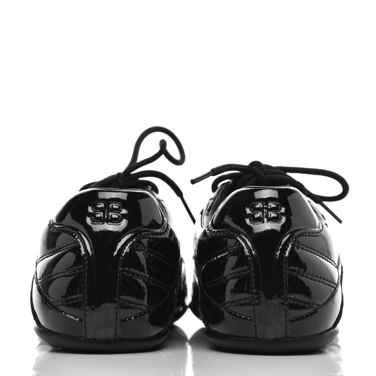 Balenciaga Patent Polyurethane Womens Zen Sneakers 39 Black 5 of 10