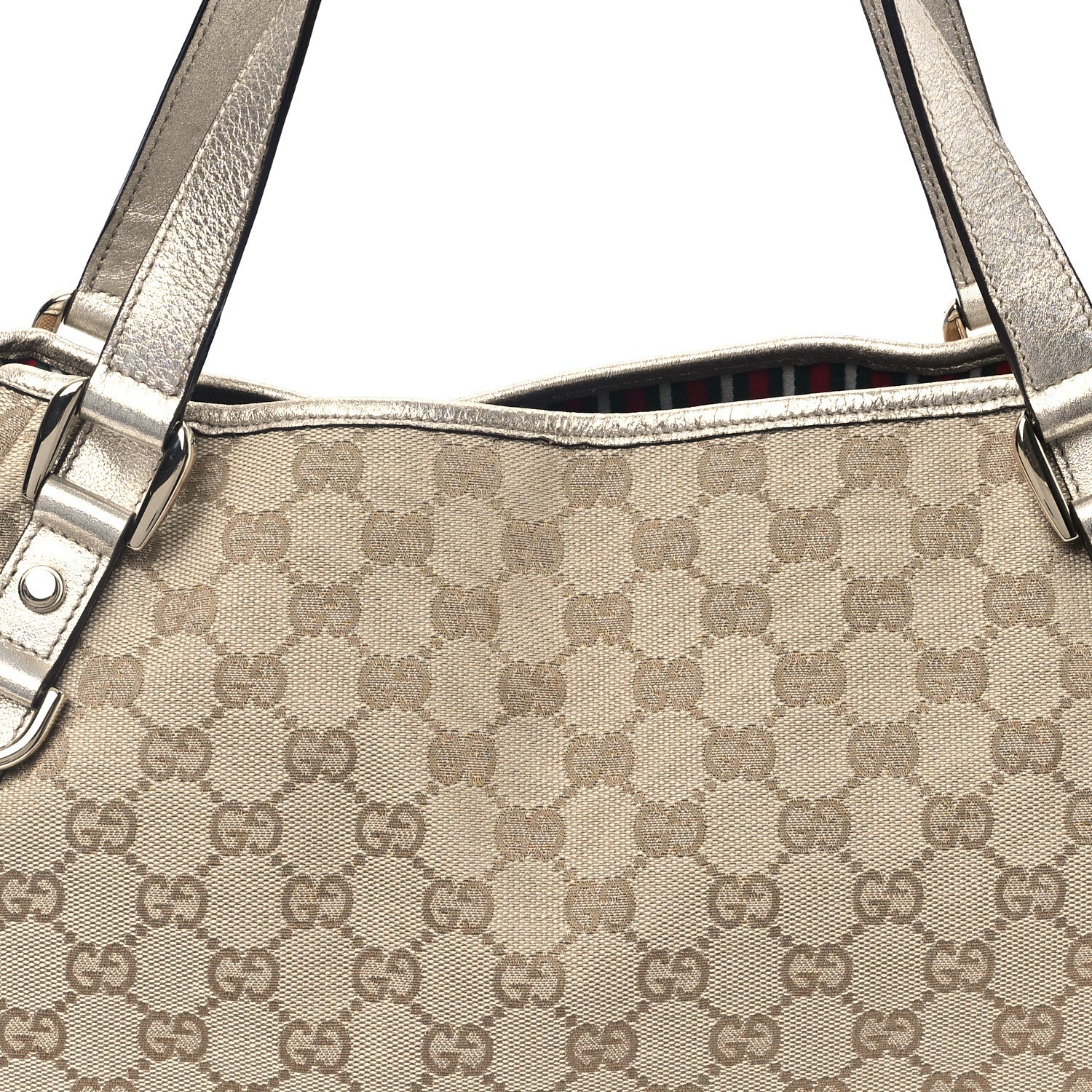 Gucci Monogram Medium Abbey Shoulder Bag Gold 8 of 11