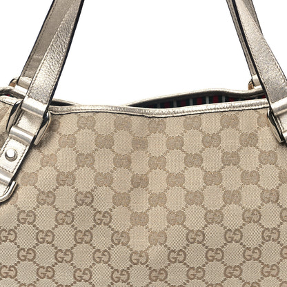 Gucci Monogram Medium Abbey Shoulder Bag Gold 8 of 11