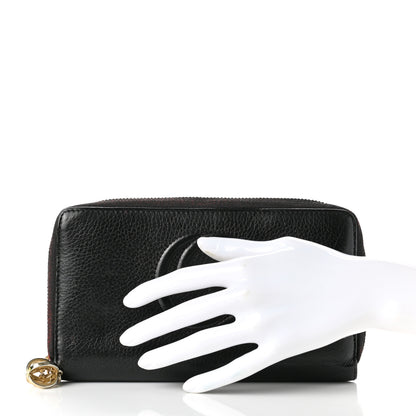 Gucci Pebbled Calfskin Soho Zip Around Wallet Black 2 of 10