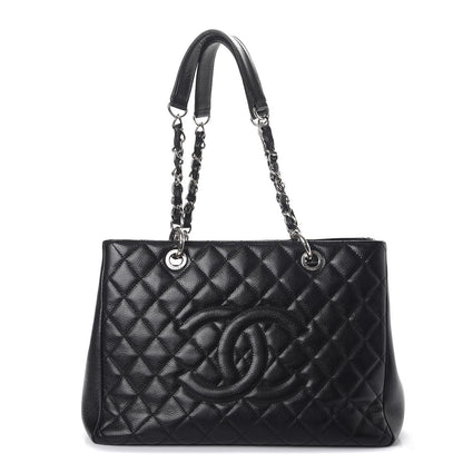 Chanel Caviar Quilted Grand Shopping Tote GST Black 1 of 15