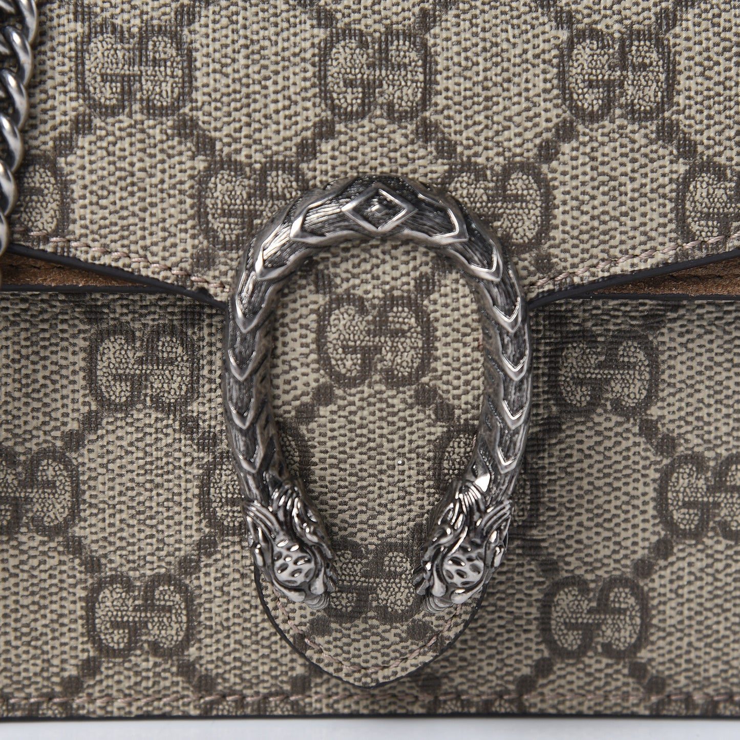 GG Supreme Monogram Super Mini Dionysus Shoulder Bag Taupe