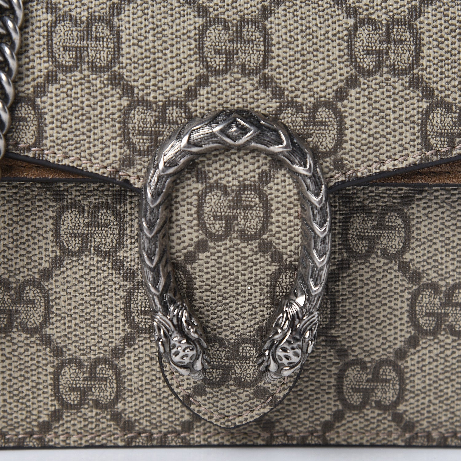Gucci GG Supreme Monogram Super Mini Dionysus Shoulder Bag Taupe 9 of 10