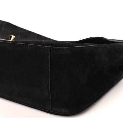 Chanel Suede Calfskin Small Souplissimo Maxi Flap Black 10 of 11