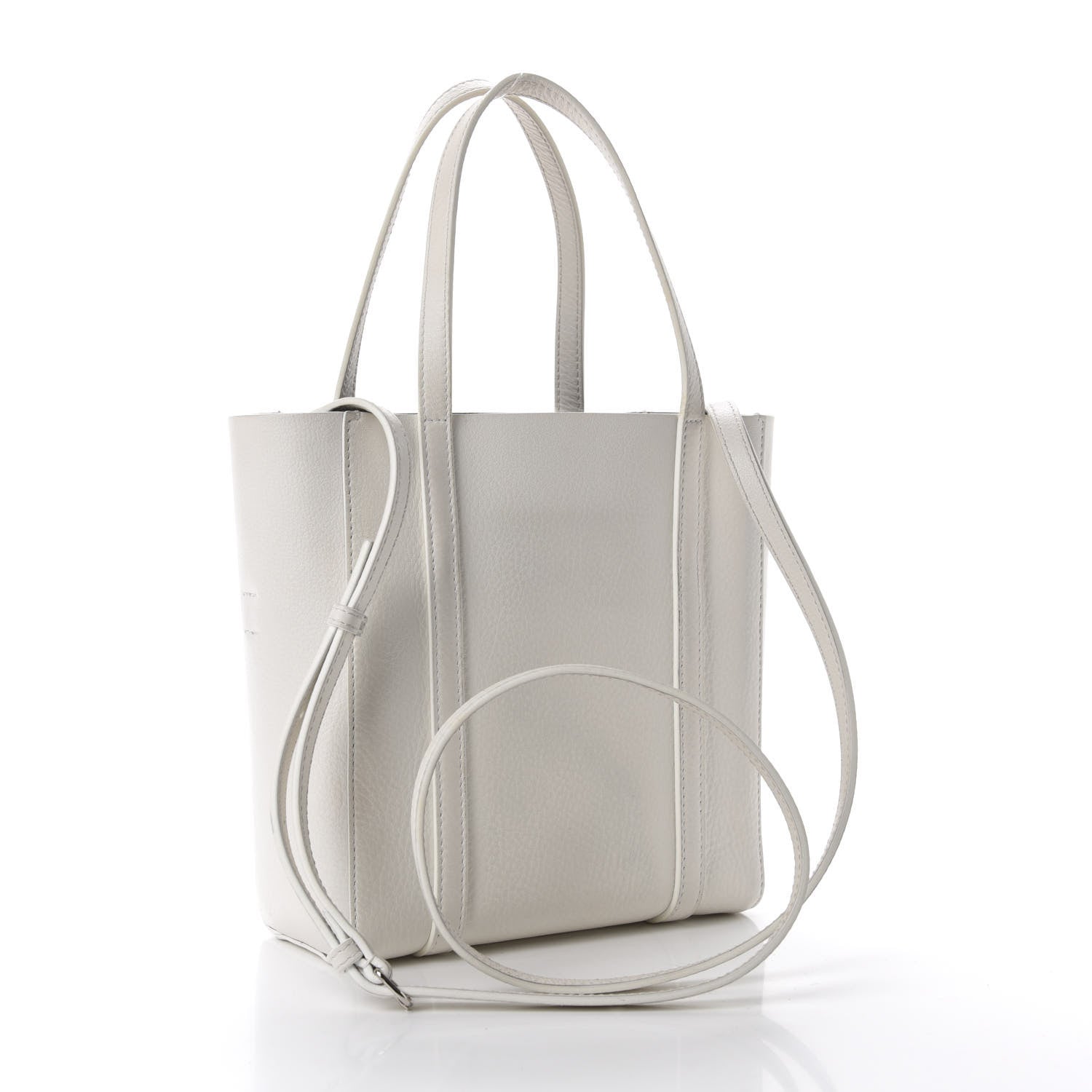 Balenciaga Smooth Calfskin Double Sided XXS Everyday Tote White Light Black 3 of 9
