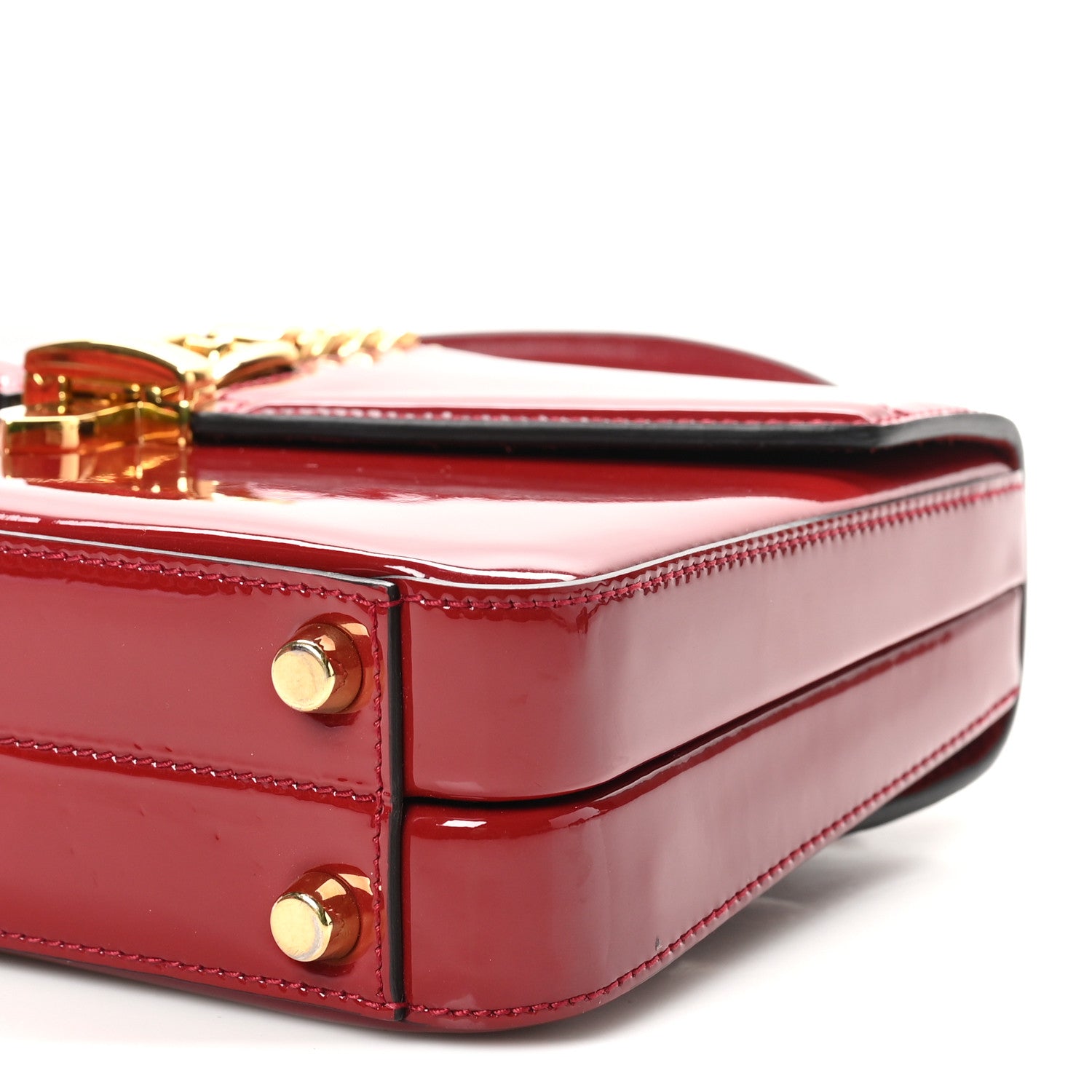 Gucci Mousse Top Patent Mini Sylvie 1969 Top Handle Bag New Cherry Red 10 of 10