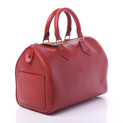 Louis Vuitton Epi Speedy 25 Castillan Red 3 of 10
