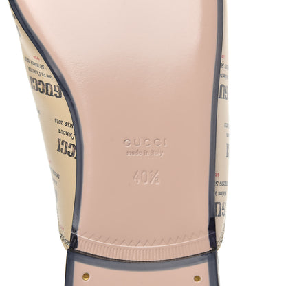 Gucci Calfskin Stamp Print Womens Princetown Slippers 40.5 Soy Black 7 of 9