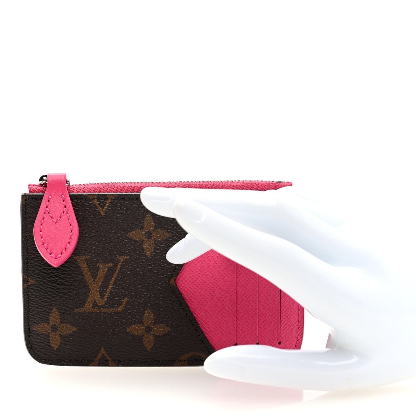 Monogram Zipped Romy Card Holder Pondichery Pink