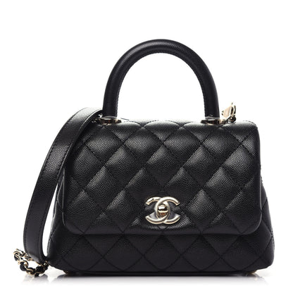 Chanel Caviar Quilted Extra Mini Coco Handle Flap Black 1 of 10