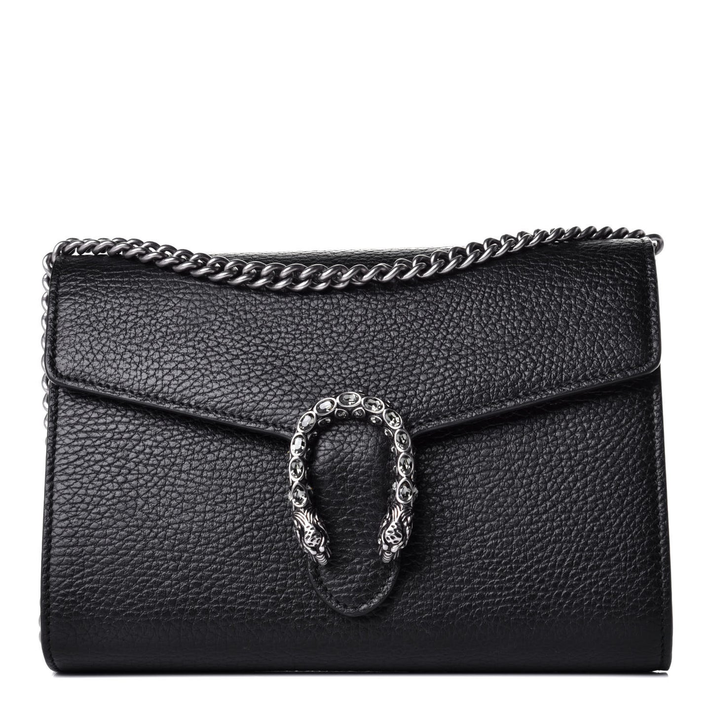 Calfskin Mini Dionysus Chain Wallet Black