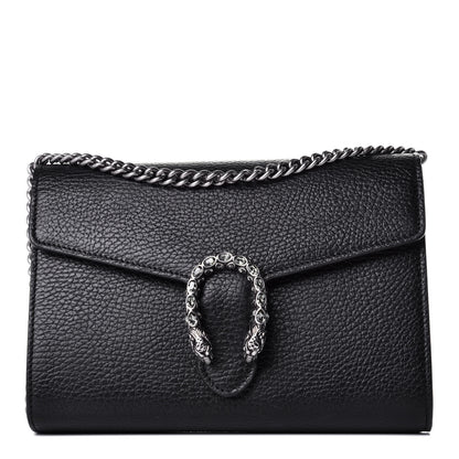 Gucci Calfskin Mini Dionysus Chain Wallet Black 1 of 9