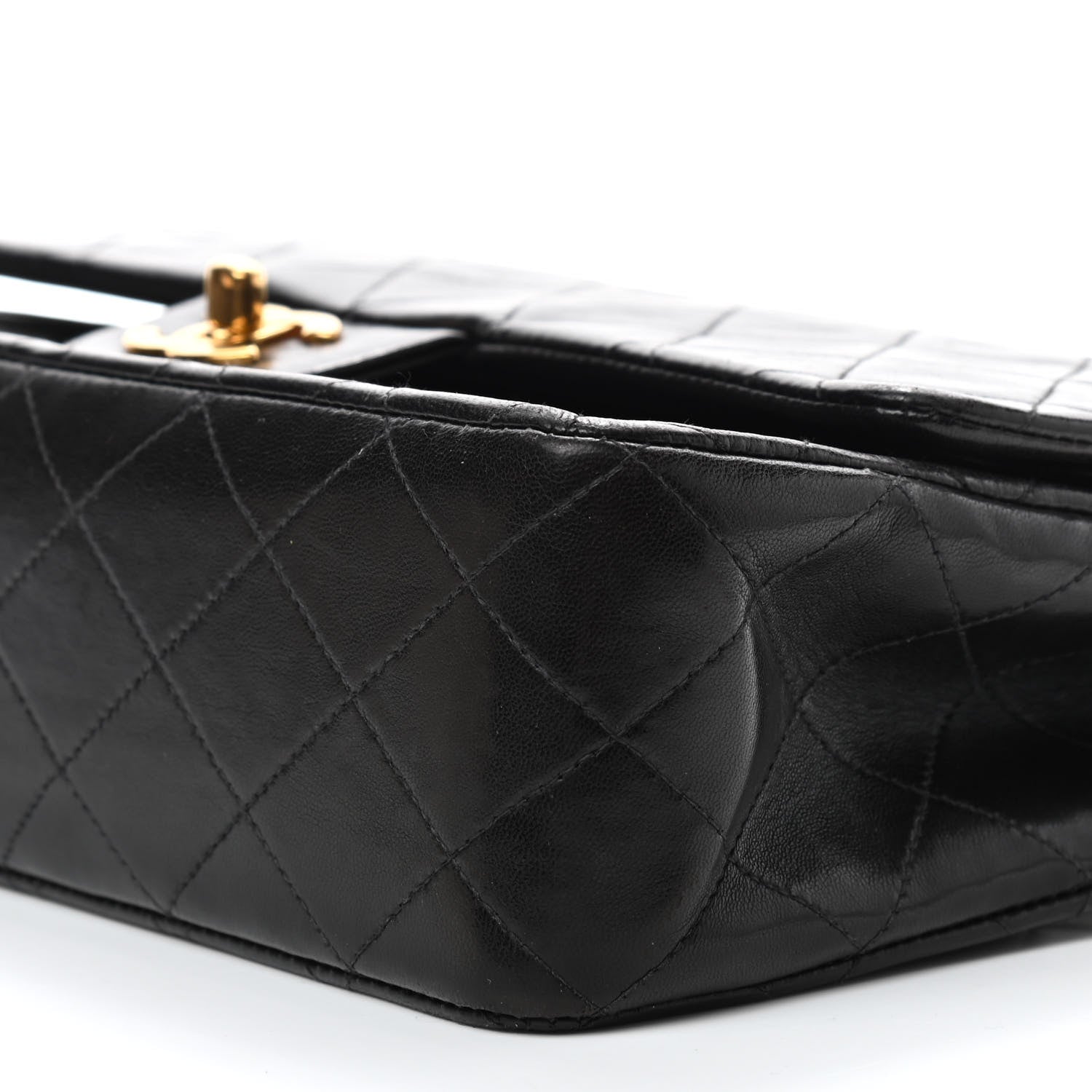 Chanel Lambskin Quilted Medium Double Flap Black 8 of 11