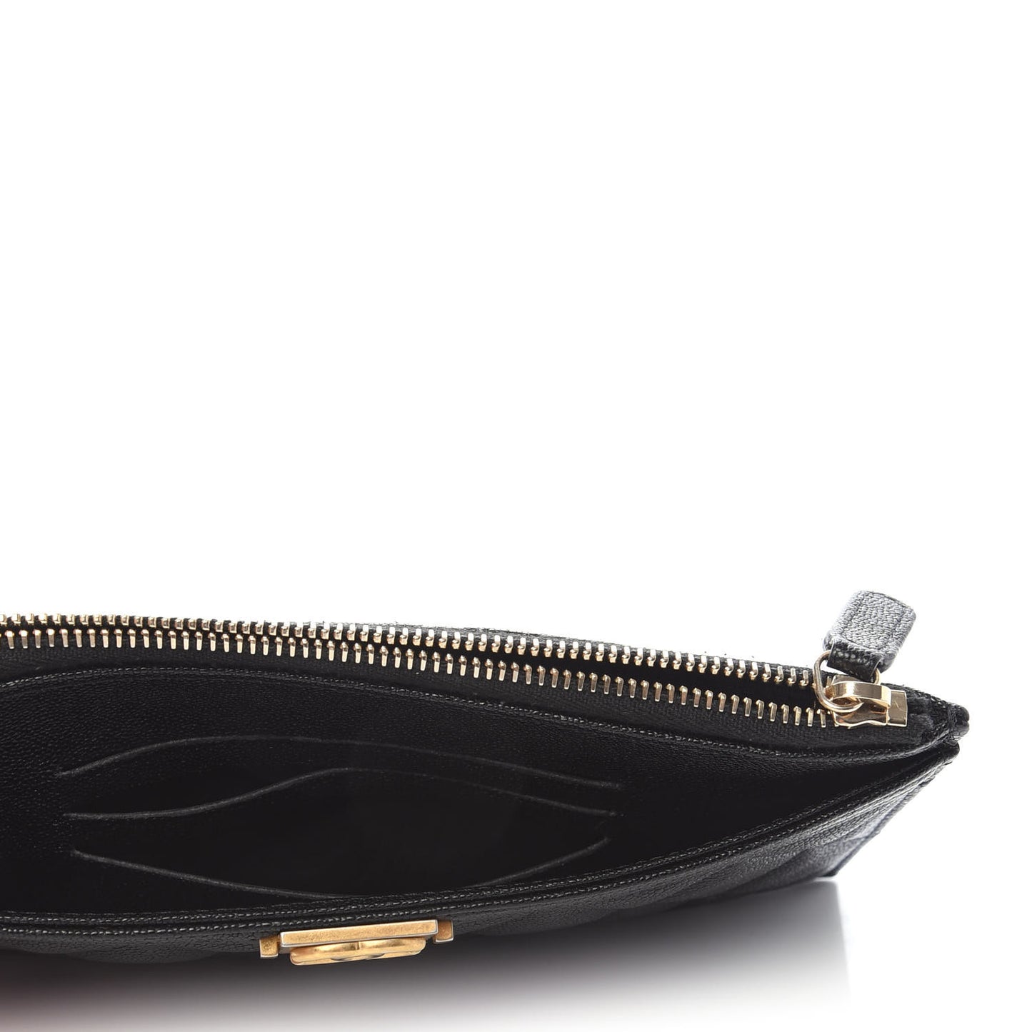 Caviar Quilted Classic Zip Boy Pouch Black