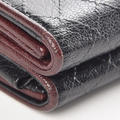 Chanel Calfskin Diamond Stitched Compact Wallet Black 12 of 13