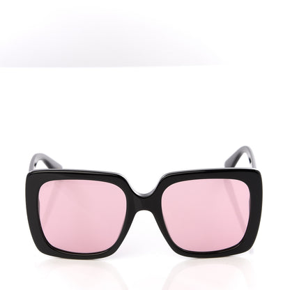 Gucci Crystal Square Frame GG Sunglasses GG0418S Black Pink 4 of 8