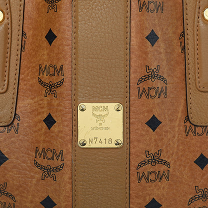 MCM Visetos Medium Liz Reversible Shopper Tote Cognac 19 of 19