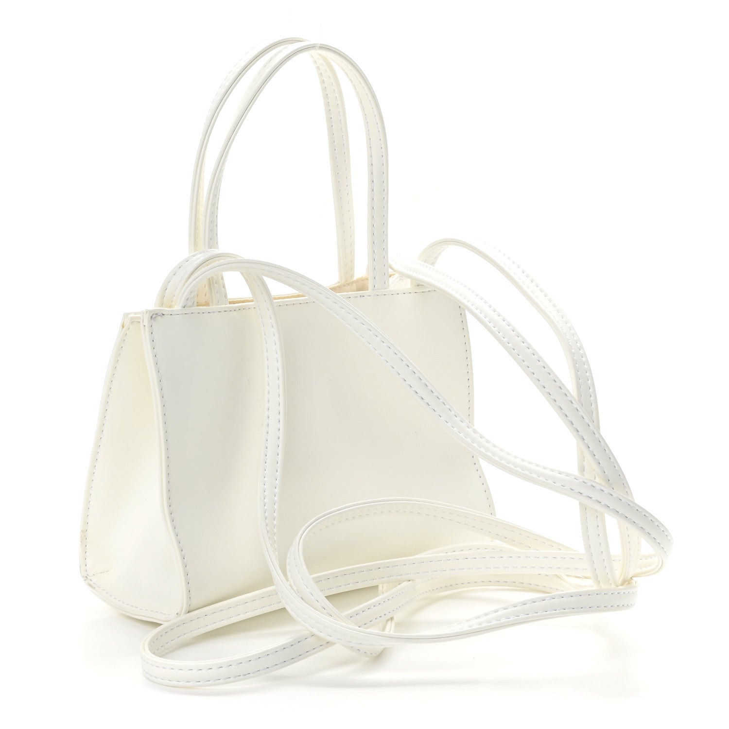 Telfar Vegan Leather Small Shopping Bag White 3 of 10