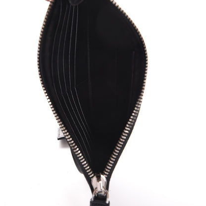 Alexander Wang Calfskin Snake Embossed Runaway Key Clutch Black 5 of 6