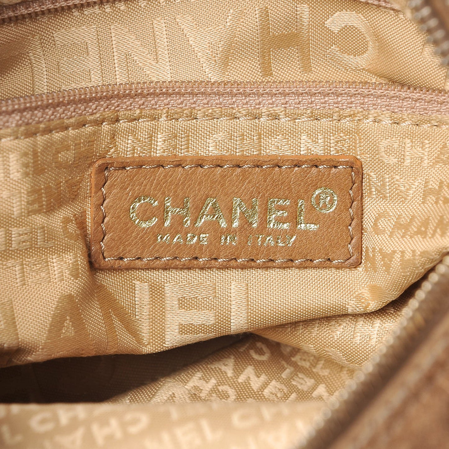 Suede CC Shoulder Bag Beige