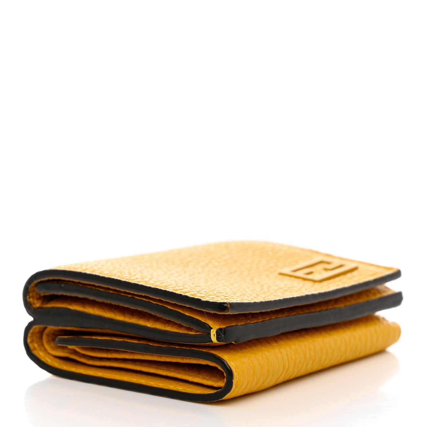 Cuoio Romano Monochrome Tri-Fold Wallet Sunflower