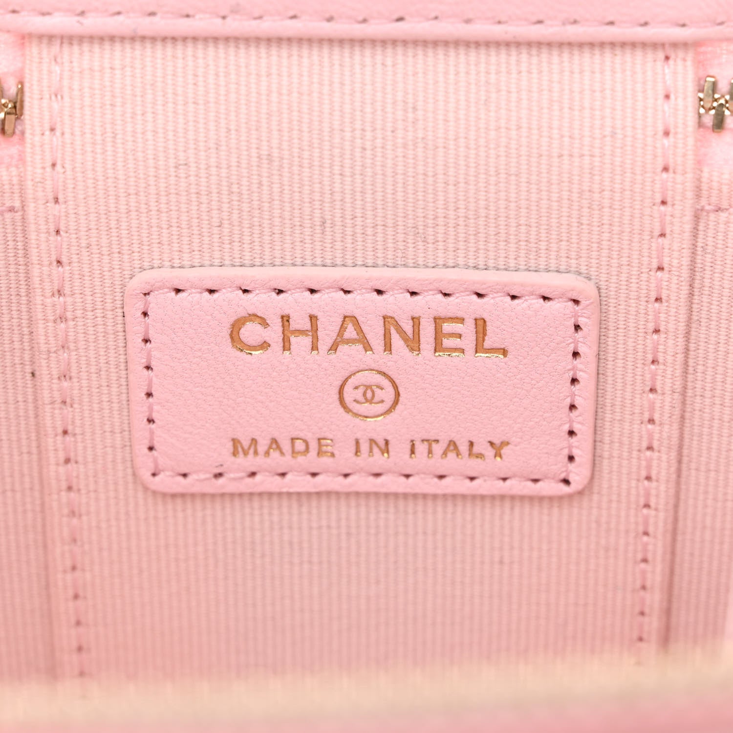 Chanel Lambskin Quilted Mini Top Handle Vanity Case With Chain Light Pink 6 of 11