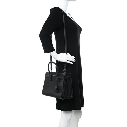 Saint Laurent Grained Calfskin Baby Sac De Jour Black 2 of 12