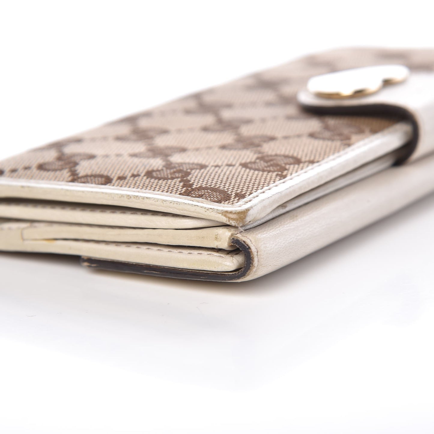 Monogram Heart Continental Wallet Off White