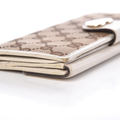 Gucci Monogram Heart Continental Wallet Off White 14 of 18