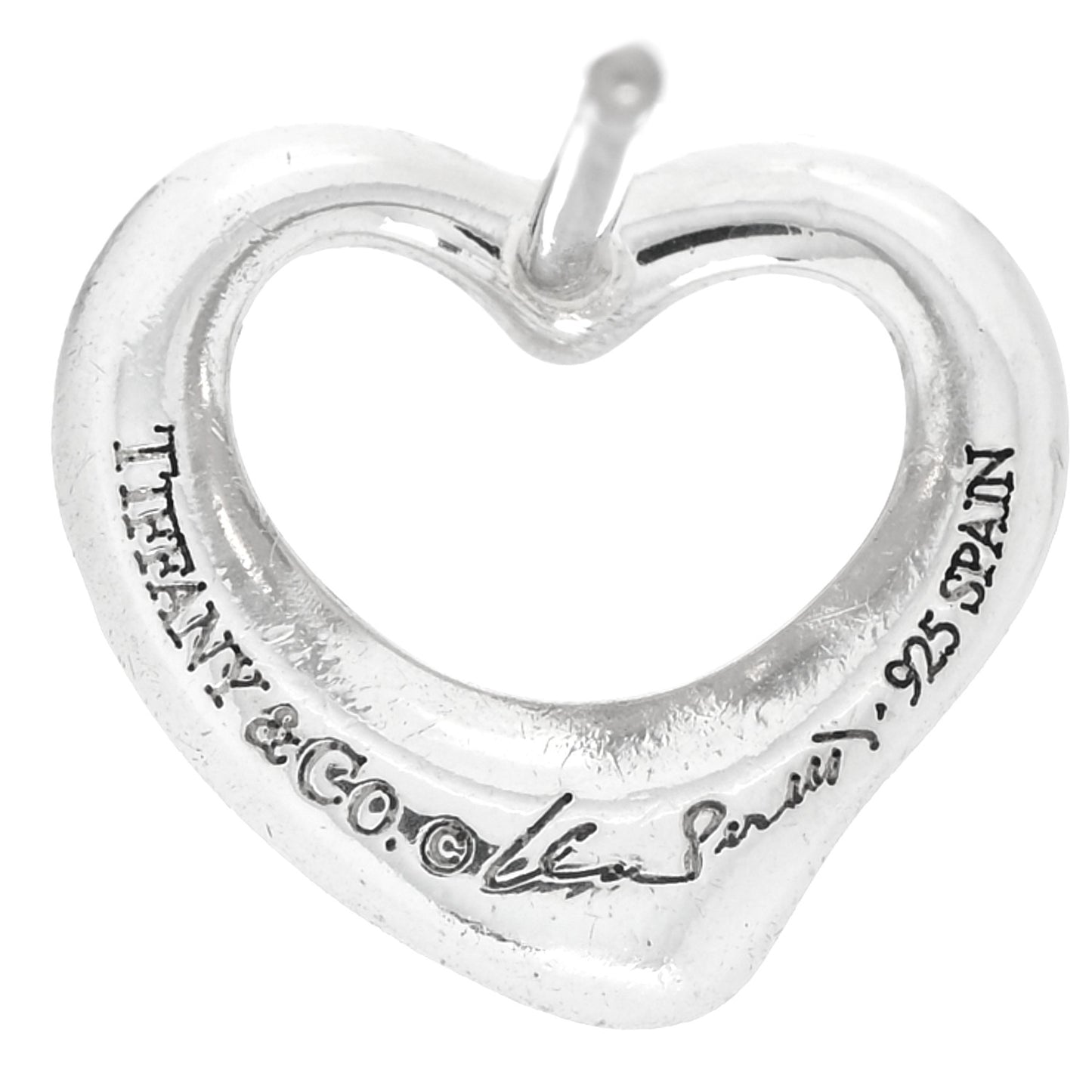 Sterling Silver 11mm Elsa Peretti Open Heart Earrings