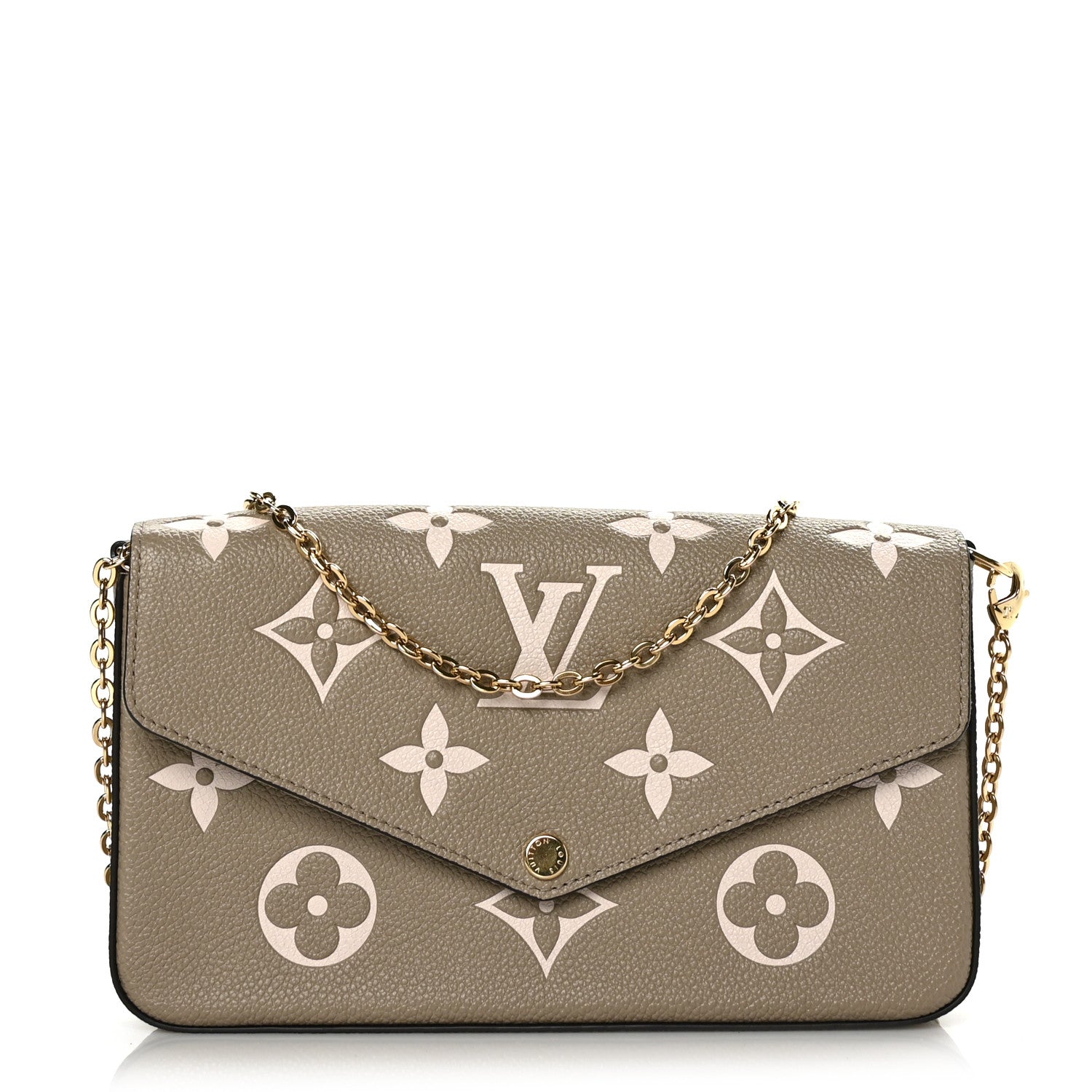 Louis Vuitton Empreinte Monogram Giant Felicie Pochette Tourterelle Creme 1 of 11