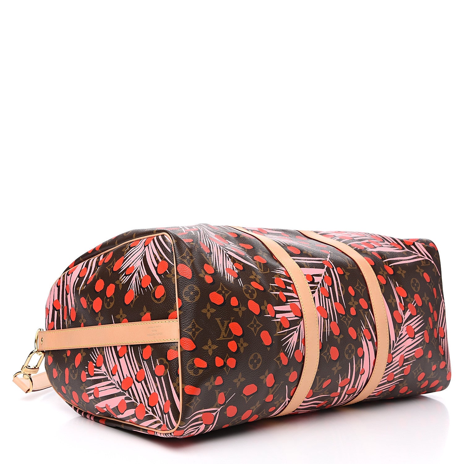 Louis Vuitton Monogram Jungle Dots Keepall Bandouliere 50 Sugar Pink Poppy 4 of 9