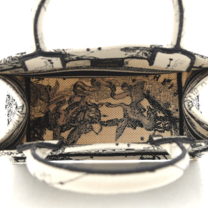 Christian Dior Canvas Embroidered Small Zodiac Toile De Jouy Book Tote Latte 5 of 10