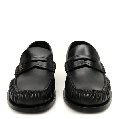 Saint Laurent Calfskin Penny Loafers 37.5 Black 3 of 10