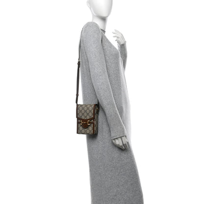 Gucci GG Supreme Monogram Mini Horsebit 1955 Crossbody Bag Beige Brown Sugar 2 of 11