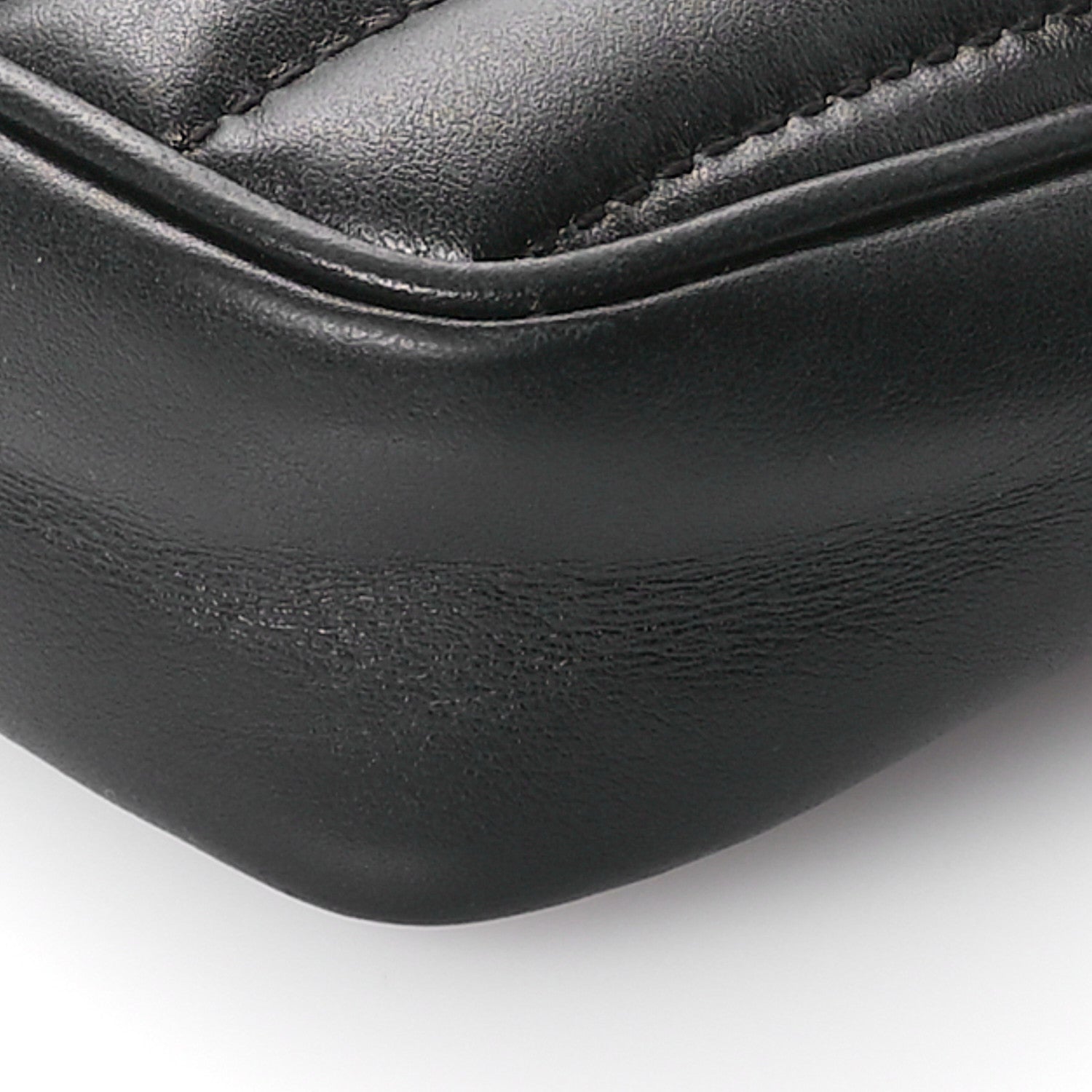 Gucci Calfskin Matelasse Aria Super Mini GG Marmont Shoulder Bag Black 10 of 10