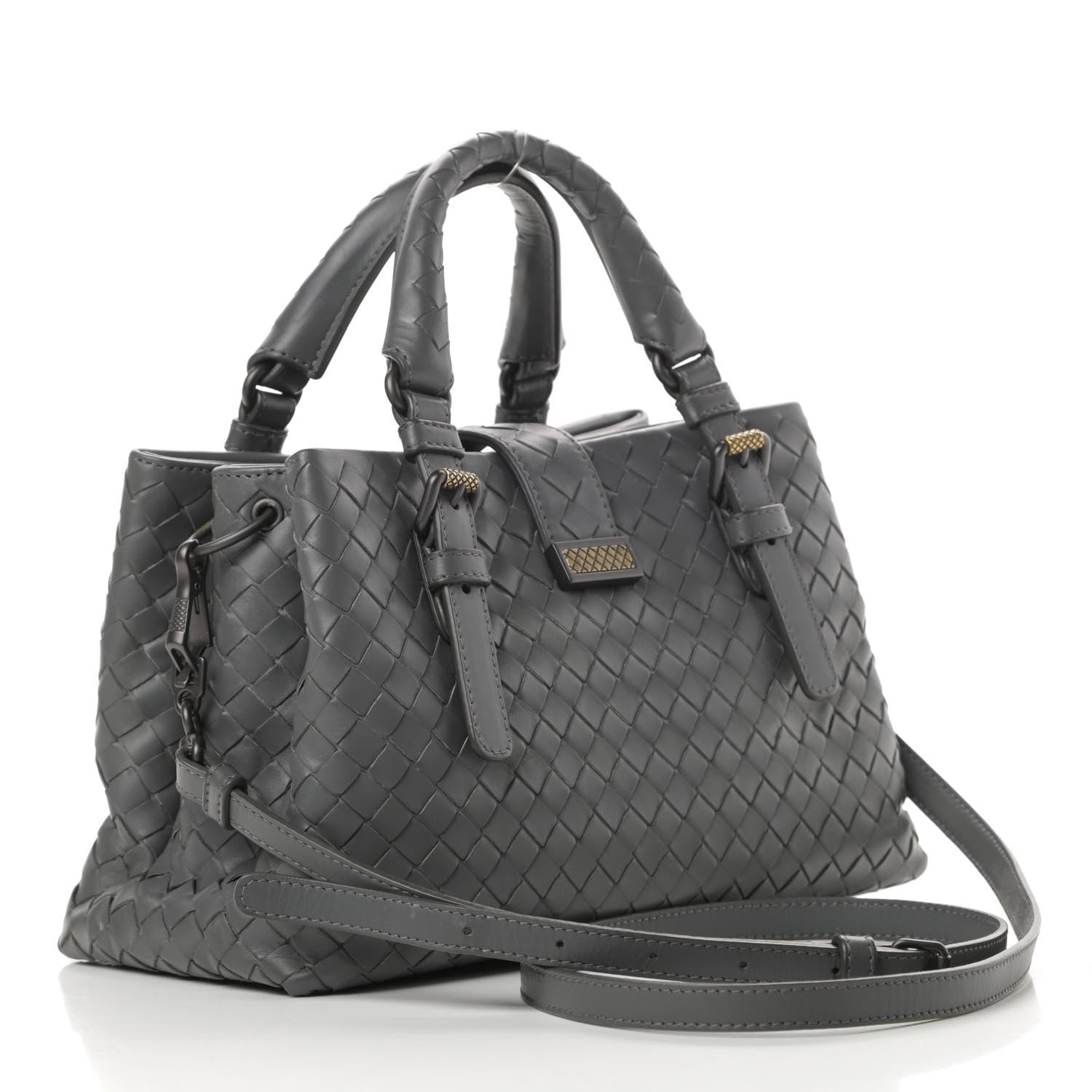 Bottega Veneta Calfskin Intrecciato Mini Roma Grey 3 of 11