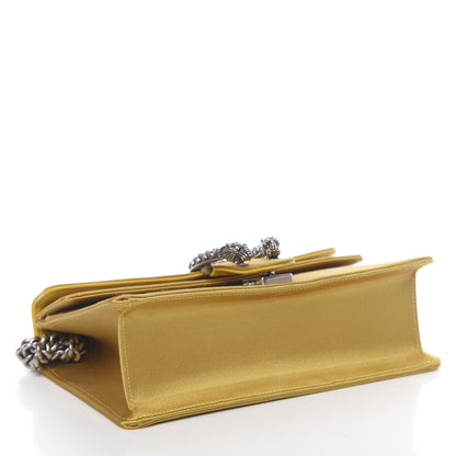 Gucci Satin Silk Crystal Small Dionysus Shoulder Bag Gold Black Diamond 4 of 12