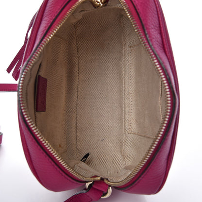 Gucci Pebbled Calfskin Small Soho Disco Bag Bright Bougainvillea 5 of 14
