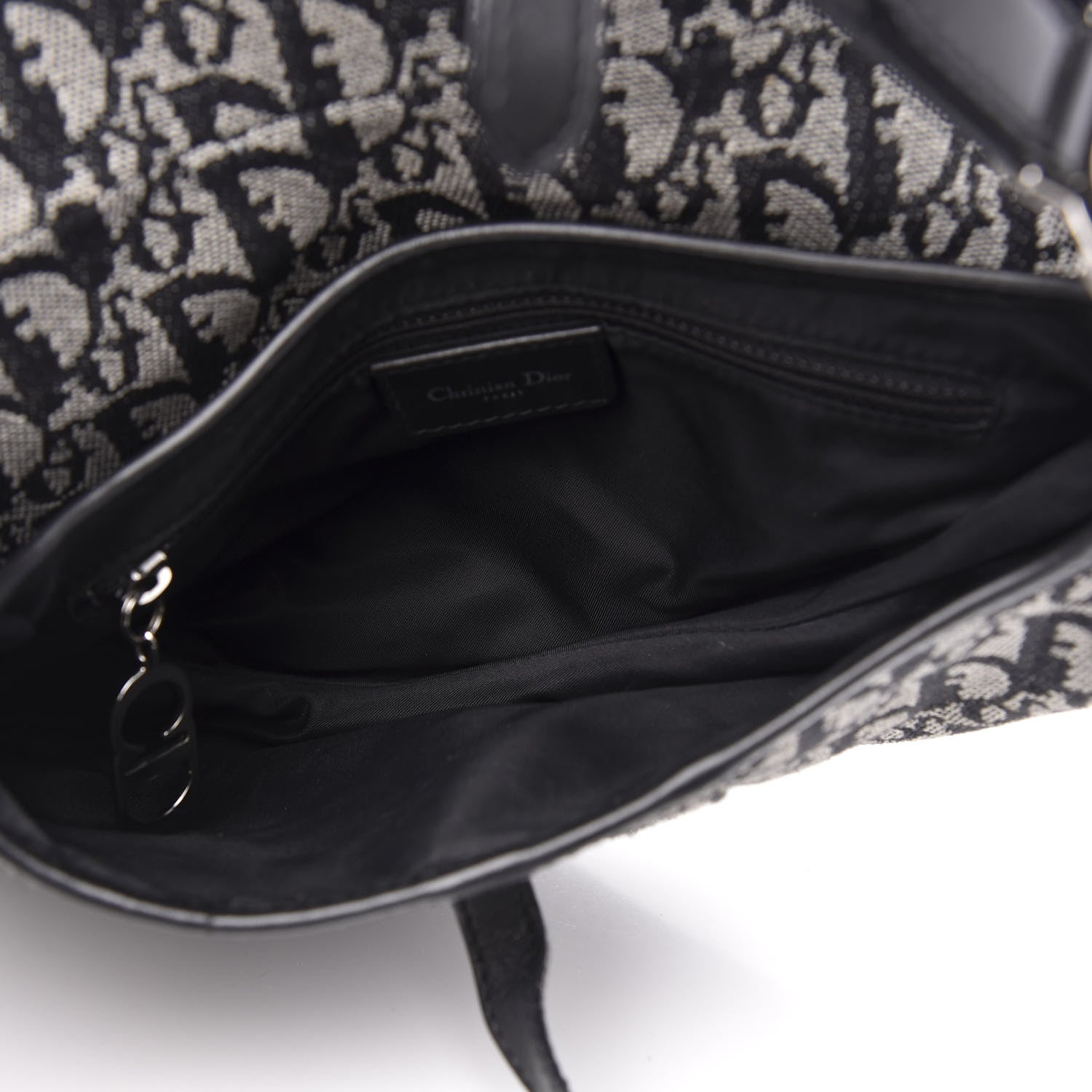 Christian Dior Monogram Saddle Bag Black 5 of 12