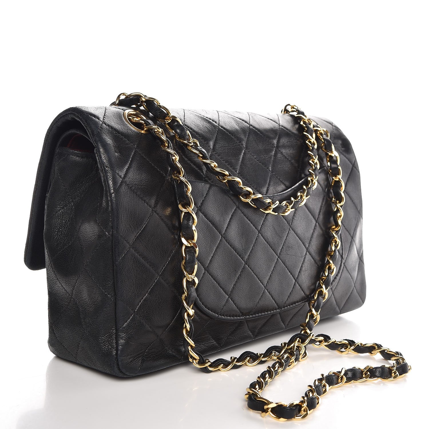 Chanel Lambskin Quilted Medium Double Flap Black 3 of 8
