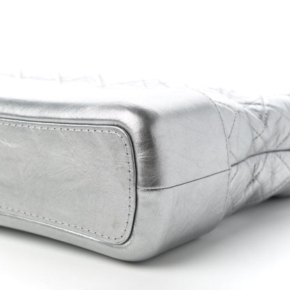 Chanel Metallic Aged Calfskin Quilted Medium Gabrielle Silver 7 of 10