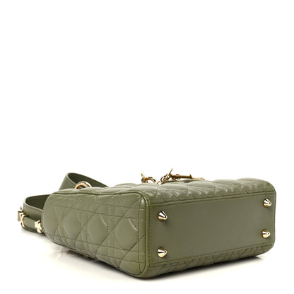 Christian Dior Lambskin Cannage Small My ABCDior Lady Dior Peyote Green 4 of 10