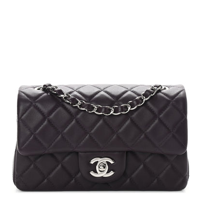 Chanel Lambskin Quilted Mini Rectangular Flap Dark Purple 1 of 8